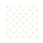 Polka Dots - Beige on White Small Satin Scarf  (Square)