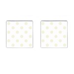 Polka Dots - Beige on White Cufflinks (Square)