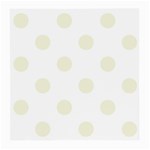 Polka Dots - Beige on White Medium Glasses Cloth (2 Sides)