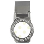 Polka Dots - Beige on White Money Clip (CZ)