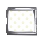 Polka Dots - Beige on White Mega Link Italian Charm (18mm)