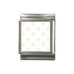 Polka Dots - Beige on White Italian Charm (13mm)