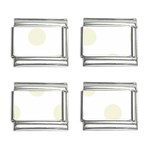 Polka Dots - Beige on White 9mm Italian Charm (4 pack)