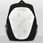 Polka Dots - Beige on White Backpack Bag