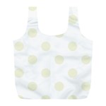Polka Dots - Beige on White Full Print Recycle Bag (L)