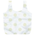 Polka Dots - Beige on White Full Print Recycle Bag (XL)