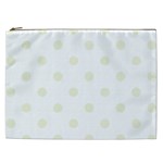 Polka Dots - Beige on White Cosmetic Bag (XXL)