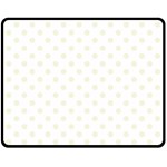 Polka Dots - Beige on White Fleece Blanket (Medium) (One Side)