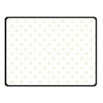 Polka Dots - Beige on White Fleece Blanket (Small) (One Side)