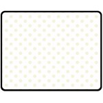 Polka Dots - Beige on White Double Sided Fleece Blanket (Medium) (Two Sides)