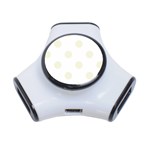 Polka Dots - Beige on White Portable USB Hub (One Side)