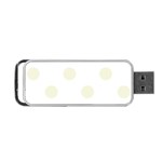 Polka Dots - Beige on White Portable USB Flash (Two Sides)