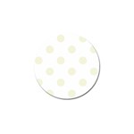 Polka Dots - Beige on White Golf Ball Marker (10 pack)