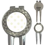 Polka Dots - Beige on White 3-in-1 Golf Divot