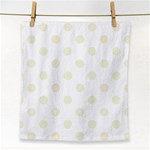 Polka Dots - Beige on White Face Towel