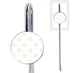 Polka Dots - Beige on White Book Mark