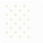 Polka Dots - Beige on White Small Garden Flag (Two Sides)
