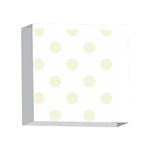 Polka Dots - Beige on White 4 x 4  Acrylic Photo Block
