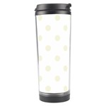 Polka Dots - Beige on White Travel Tumbler