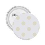 Polka Dots - Beige on White 2.25  Button