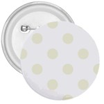 Polka Dots - Beige on White 3  Button