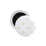 Polka Dots - Beige on White 1.75  Magnet
