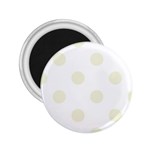 Polka Dots - Beige on White 2.25  Magnet