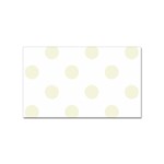 Polka Dots - Beige on White Sticker Rectangular (100 pack)