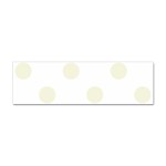 Polka Dots - Beige on White Sticker Bumper (100 pack)