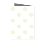 Polka Dots - Beige on White Mini Greeting Cards (Pkg of 8)