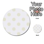 Polka Dots - Beige on White Multi-purpose Cards (Round)
