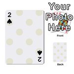 Polka Dots - Beige on White Playing Cards 54 Designs