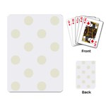 Polka Dots - Beige on White Playing Cards Single Design