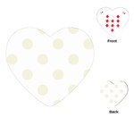 Polka Dots - Beige on White Playing Cards (Heart)