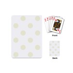 Polka Dots - Beige on White Playing Cards (Mini)