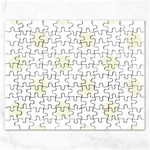 Polka Dots - Beige on White Jigsaw Puzzle (Rectangular)