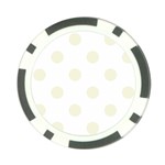 Polka Dots - Beige on White Poker Chip Card Guard (10 pack)