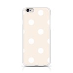 Polka Dots - White on Linen Apple iPhone 6/6S Silicone Case (Transparent)