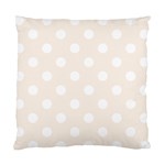 Polka Dots - White on Linen Standard Cushion Case (One Side)