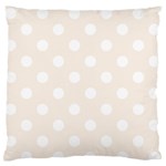 Polka Dots - White on Linen Standard Flano Cushion Case (Two Sides)