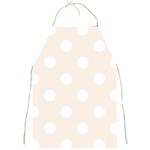 Polka Dots - White on Linen Full Print Apron