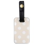 Polka Dots - White on Linen Luggage Tag (One Side)