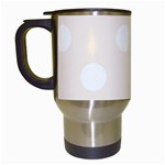 Polka Dots - White on Linen Travel Mug (White)