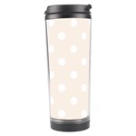 Polka Dots - White on Linen Travel Tumbler