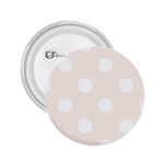 Polka Dots - White on Linen 2.25  Button