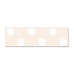 Polka Dots - White on Linen Sticker (Bumper)