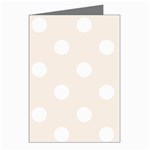 Polka Dots - White on Linen Greeting Cards (Pkg of 8)
