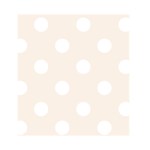 Polka Dots - White on Linen Greeting Card 4.5  x 6 