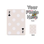 Polka Dots - White on Linen Playing Cards 54 (Mini)