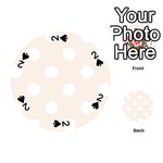 Polka Dots - White on Linen Playing Cards 54 (Round)